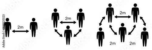 social distancing keep distance safety icon