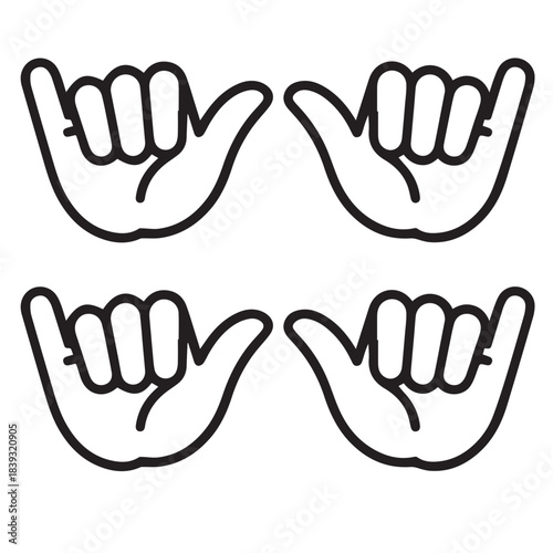 Vector illustration of human hands forming a symbolic gesture of friendship and care