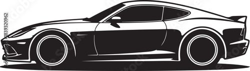 silver car isolated on white