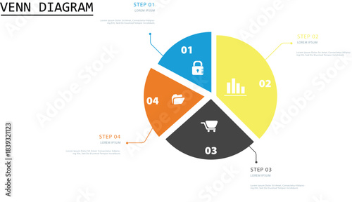 Venn diagram infographic template