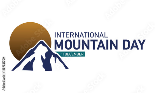 International Mountain Day banner. Mountain Day vector design.