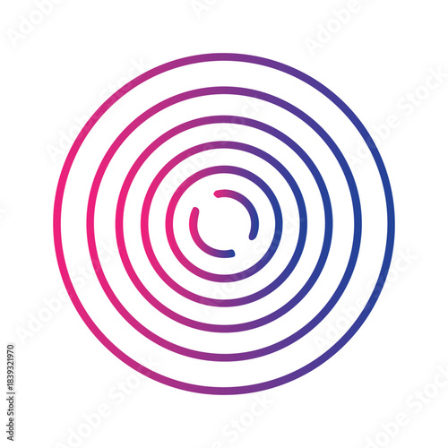Gradient Circular Line Pattern – Abstract Concentric Ring Design