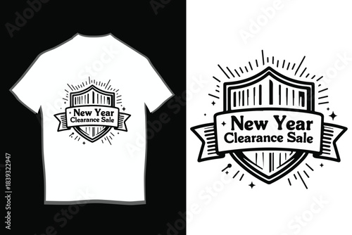 New Year Clearance Sale T Shirt Design