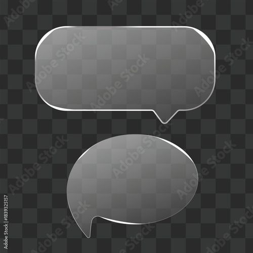 Glossy Rounded Talk Bubbles with 3D Effect