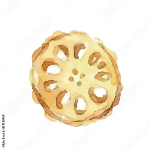 Watercolor-style tempura illustration／天ぷら