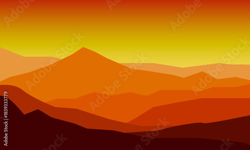 Natural mountain landscape in the afternoon