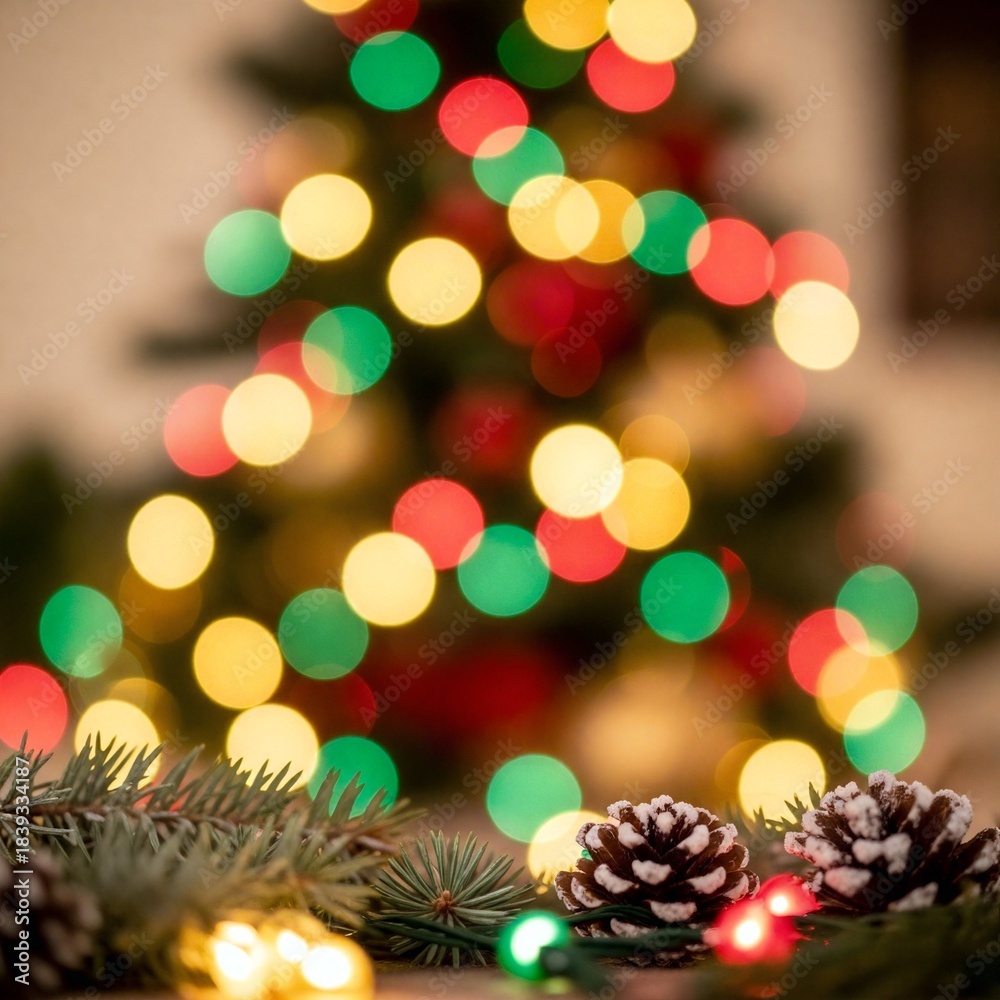 Obraz premium 크리스마스 트리 배경