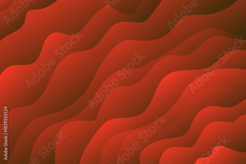 abstracto de rayas curvas onduladas con sombras en colores rojos