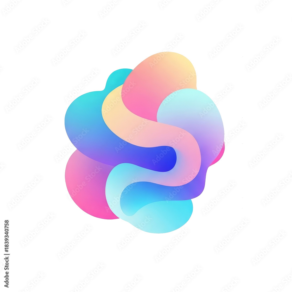 Obraz premium Colorful Abstract 3D Fluid Shape