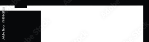 Minimalist contemporary desk vector, L-shaped workstation with side cabinet, clean modern icon