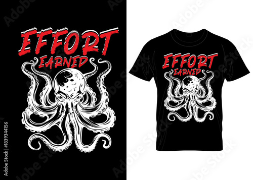 Traditional Japanese Octopus Artwork  vector design tempalte element appeal cloth custom template