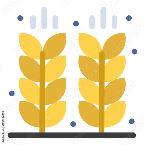 Golden Wheatfield: Illustrative depiction of golden wheat stalks thriving in a vast field, the sun gently caressing the crops.