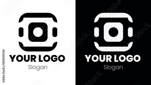 Minimalist Camera Lens Aperture Logo