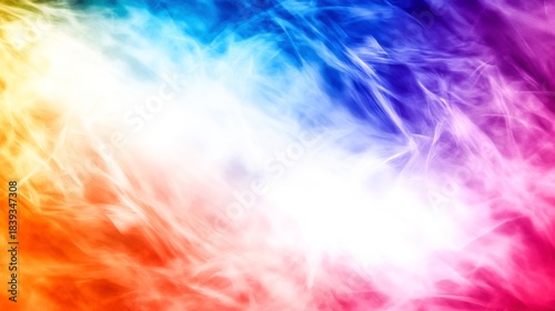 Vibrant Abstract Colorful Smoke Effect Background in Rainbow Hues and Tones
