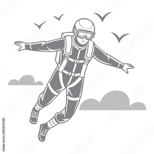 Skydiver in Freefall