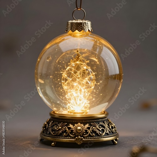 golden christmas ball