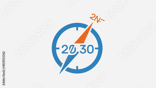 Digital Compass Illustrates Future Navigation and Goal Achievement