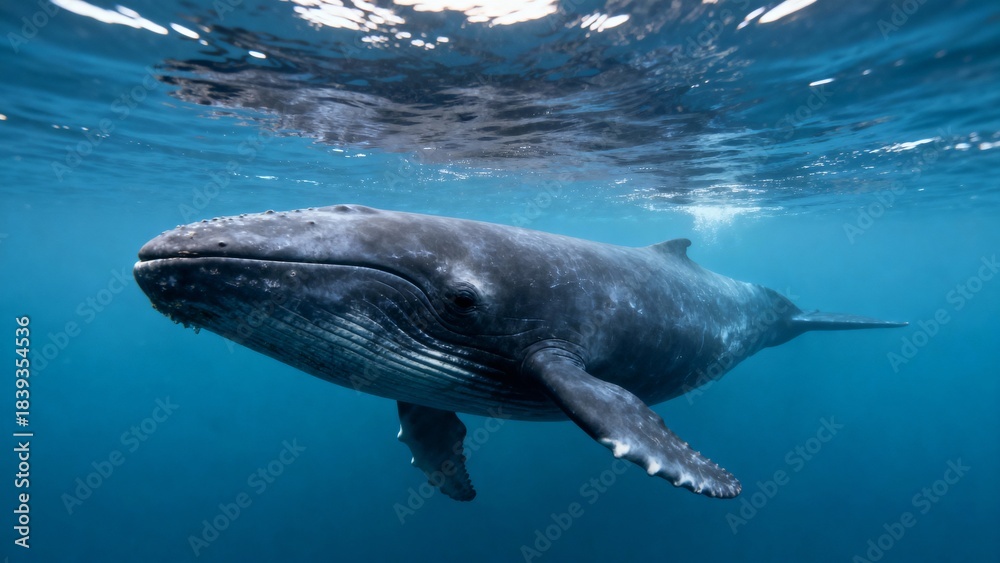 Obraz premium humpback whale underwater