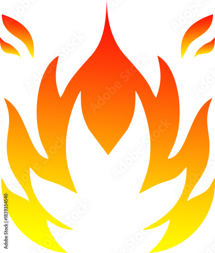 Set of fire flame vector icons. Collection of fire and flame icons. Bonfire icons, flaming elements.