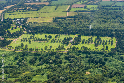 vue aérienne du cimetière de Colleville-sur-Mer