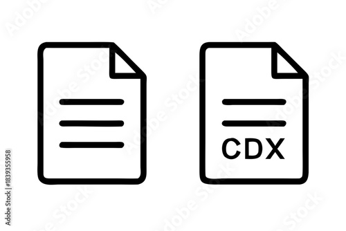 Document   File Format Icon Set  White Background Vector Icon Set
