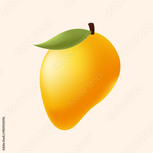 Realistic Gradient Mango Colorful Vector Illustration