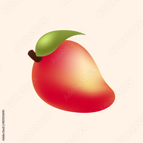 Realistic Gradient Mango Colorful Vector Illustration