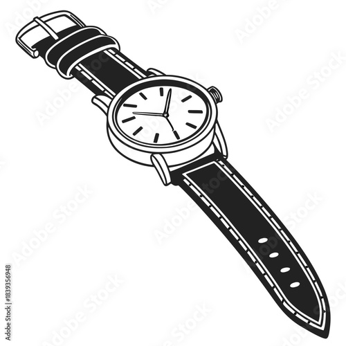 vector illustration of wristwatch