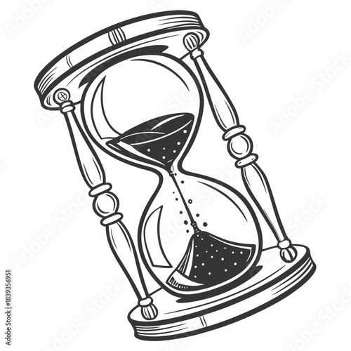 vector illustration of hourglass