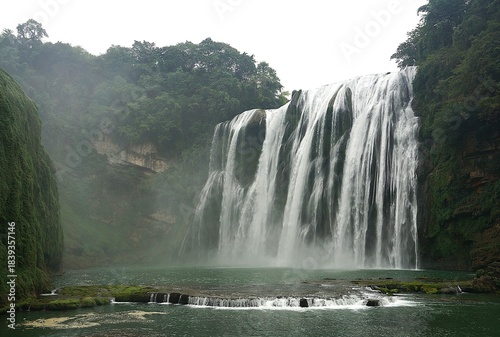 waterfall in the mountains
