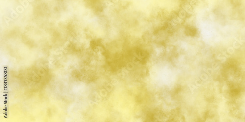 Painted light yellow, golden color wall background. Modern abstract pale yellow water color background. Soft cloudy texture . grunge paper background, inventory and copy space .