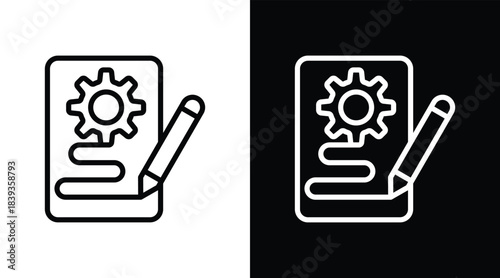 concept Two-tone version in black and white background