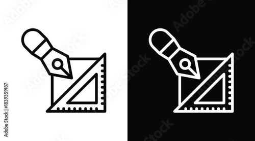 design Two-tone version in black and white background