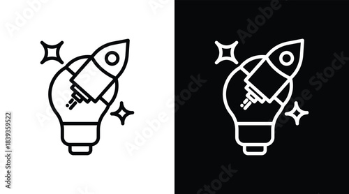 innovation Two-tone version in black and white background