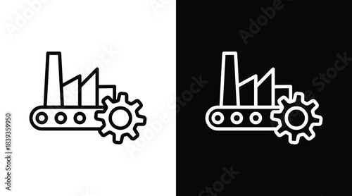 production Two-tone version in black and white background