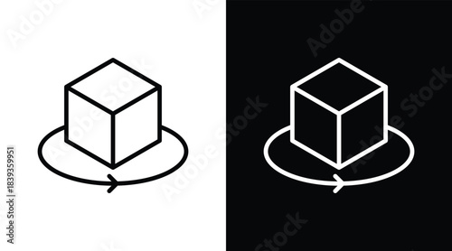 model Two-tone version in black and white background