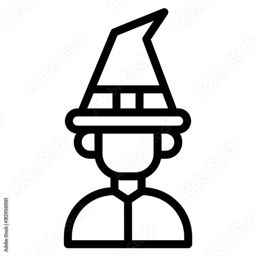 Sorcery outline icon vector design illustrator