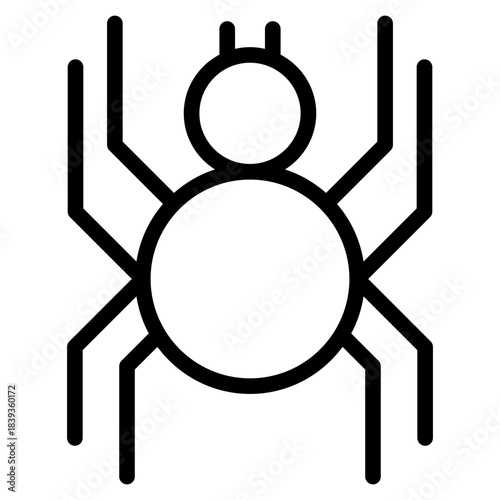 Sopider outline icon vector design illustrator