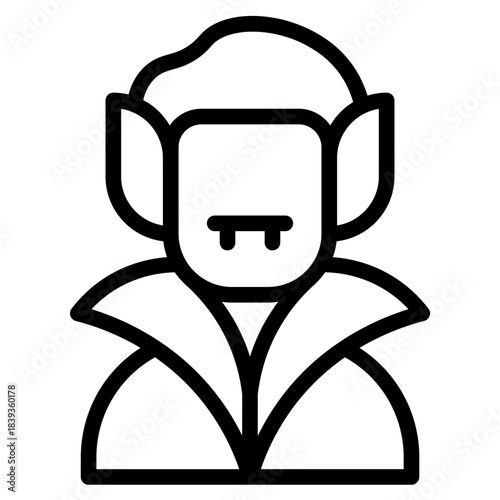Dracula outline icon vector design illustrator
