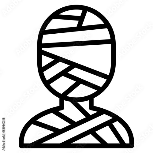 Mumy outline icon vector design illustrator