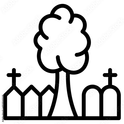 Burial outline icon vector design illustrator