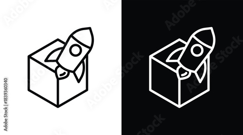 release Two-tone version in black and white background