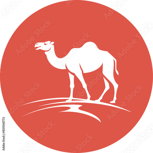 White Camel in Red Circle Logo