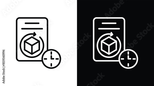 version Two-tone version in black and white background