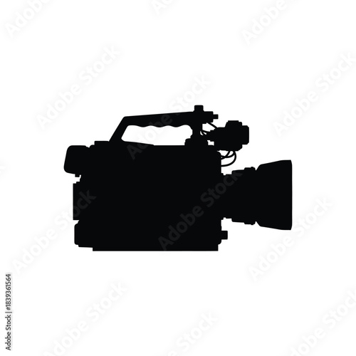 Professional video camera silhouette