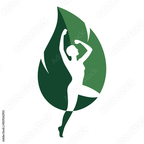 Health and wellness green leaf concept Vector