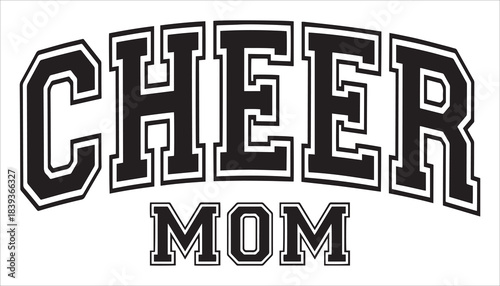 Cheer Mom Typography For Sports Spirit Gear