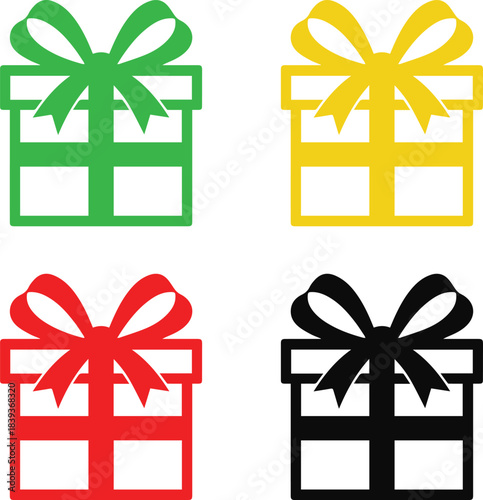 Christmas gift box icon