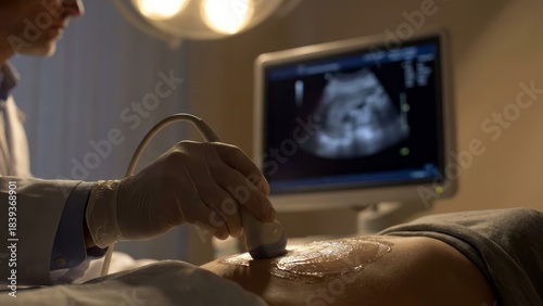Ultrasound Examination in Medical Setting Medical Examination Healthcare Patient Care