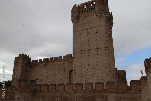 medieval castle (la mota castle) in medina del campo in spain 